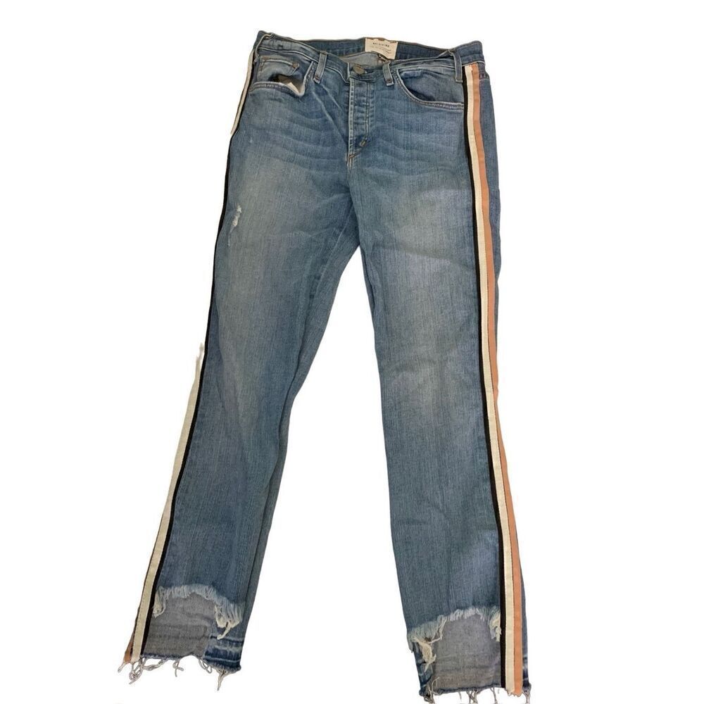 McGuire Ibiza Crop Step Hem Jeans Racer Side Stripe Style 5b women's size 28